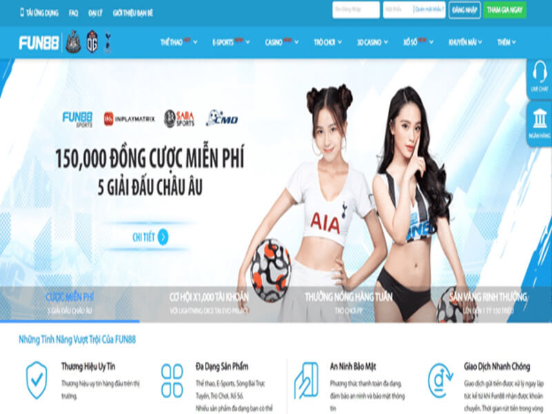 Điểm danh các nhà cái khuyến mãi thành viên mới 150k không thể bỏ qua 2 Nha cai Fun88 duoc danh gia cao 2 - nhà cái khuyến mãi thành viên mới 150k