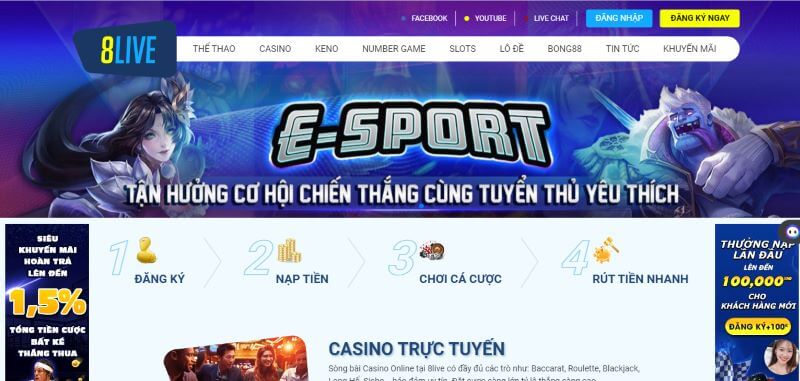 8LIVE - Cá cược an toàn, rút tiền cực nhanh - Update 2026 1 Đo lượng tìm kiếm của 8Live trong năm 2023