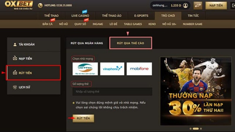 OXBET - Nhà cái cá cược đẳng cấp châu lục - Update 2026 5 Cách nạp và rút tiền tại nhà cái OXBET