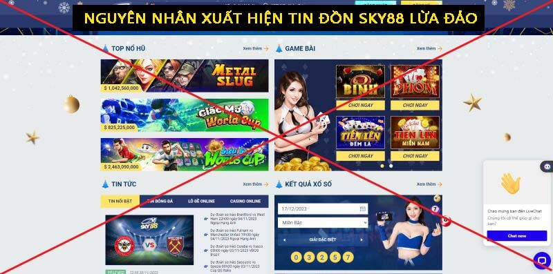 Nguyên nhân tin đồn Sky88 lừa đảo