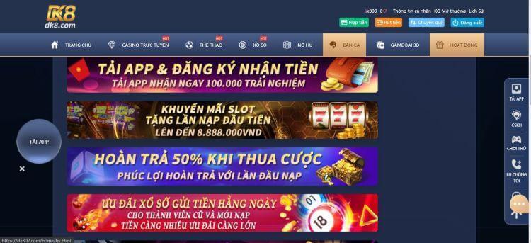 DK8 – Nhà Cái Giải Trí Trực Tuyến Được Nhiều Người Chơi Quan Tâm 3 Nhà cái DK8 uy tín số một thị trường cá cược