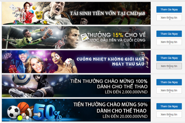 Nhà cái CMD368 – Địa chỉ cá cược cực uy tín dành cho game thủ Việt - Update 3/2023 3 Nhà cái CMD368 – Địa chỉ cá cược cực uy tín dành cho mọi người