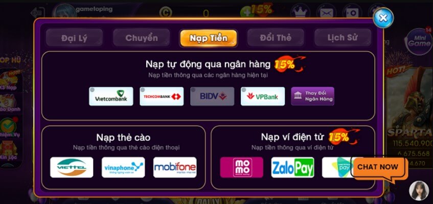 Bước 3: Tiến hành nạp tiền vào tài khoản