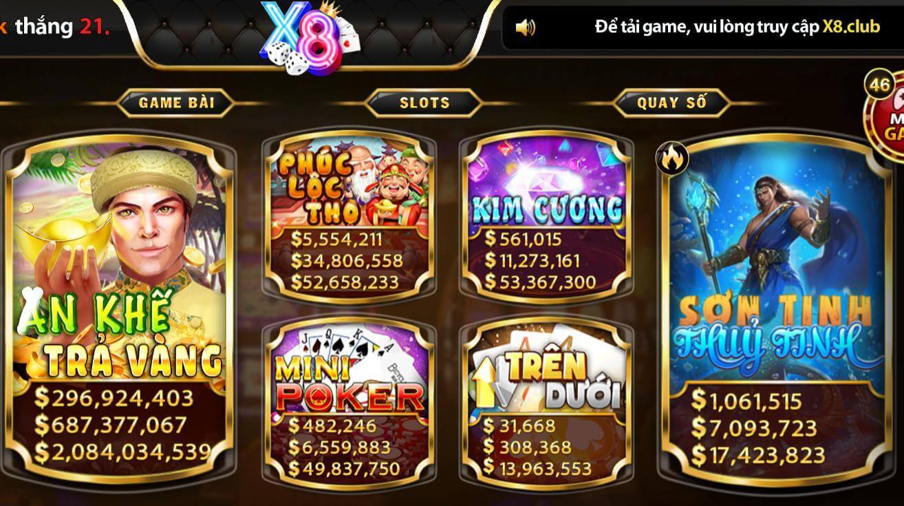 X8 Club – Đánh giá cao về cổng game ăn tiền thật uy tín bậc nhất năm Update 07/2023 6 Tìm hiểu những sản phẩm cược chính của X8 Club