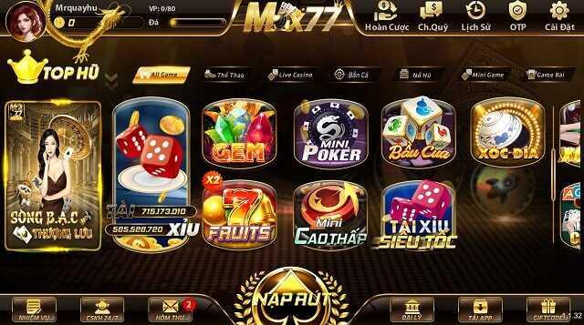 Max77 Vin – Cổng game có hệ thống trò chơi đẳng cấp cho game thủ 2 Thế giới trò chơi hấp dẫn