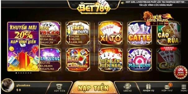 Bet789 Vin - Sân chơi Bet789 Vin dành cho dân chơi chuyên nghiệp 2 Hệ thống trò chơi Bet789 Vin