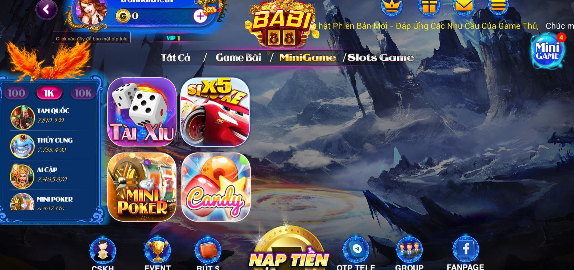 Babi88 - Game bài đổi thưởng bom tấn uy tín chất lượng 3 SlotsGame Babi88